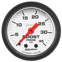Load image into Gallery viewer, AutoMeter 5704 GAUGE, BOOST, 2 1/16", 35PSI, MECHANICAL, PHANTOM