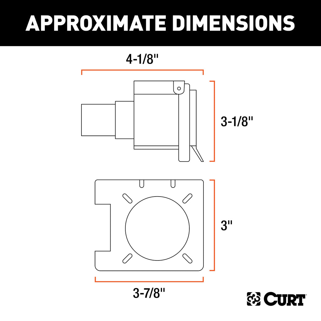 CURT 57101 Dual-Output 7 & 4-Way Connector with Backup Alarm (Plugs into USCAR) for Select Audi Q7, Buick Enclave, Buick Rainier, Cadillac Escalade, Cadillac Escalade ESV, Cadillac Escalade EXT, Cadillac XT5, Cadillac XT6, Chevrolet Avalanche, Chevrolet