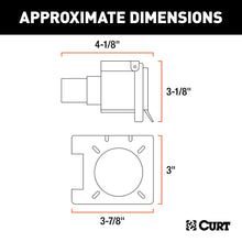 Load image into Gallery viewer, CURT 57101 Dual-Output 7 &amp; 4-Way Connector with Backup Alarm (Plugs into USCAR) for Select Audi Q7, Buick Enclave, Buick Rainier, Cadillac Escalade, Cadillac Escalade ESV, Cadillac Escalade EXT, Cadillac XT5, Cadillac XT6, Chevrolet Avalanche, Chevrolet