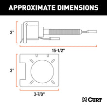 Load image into Gallery viewer, CURT 57102 Dual-Output Adapter with Backup Alarm (4-Way Flat to 7-Way RV Blade Trailer)