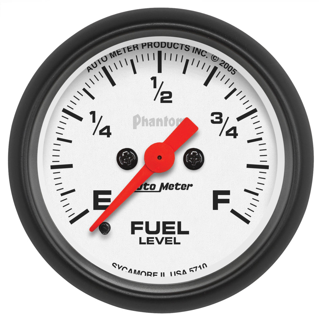 AutoMeter 5710 GAUGE, FUEL LEVEL, 2 1/16", 0-280O PROGRAMMABLE, PHANTOM