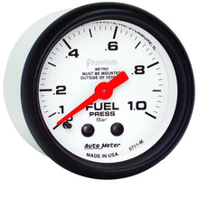 Load image into Gallery viewer, AutoMeter 5711-M GAUGE, FUEL PRESSURE, 2 1/16", 1.0BAR, MECHANICAL, PHANTOM