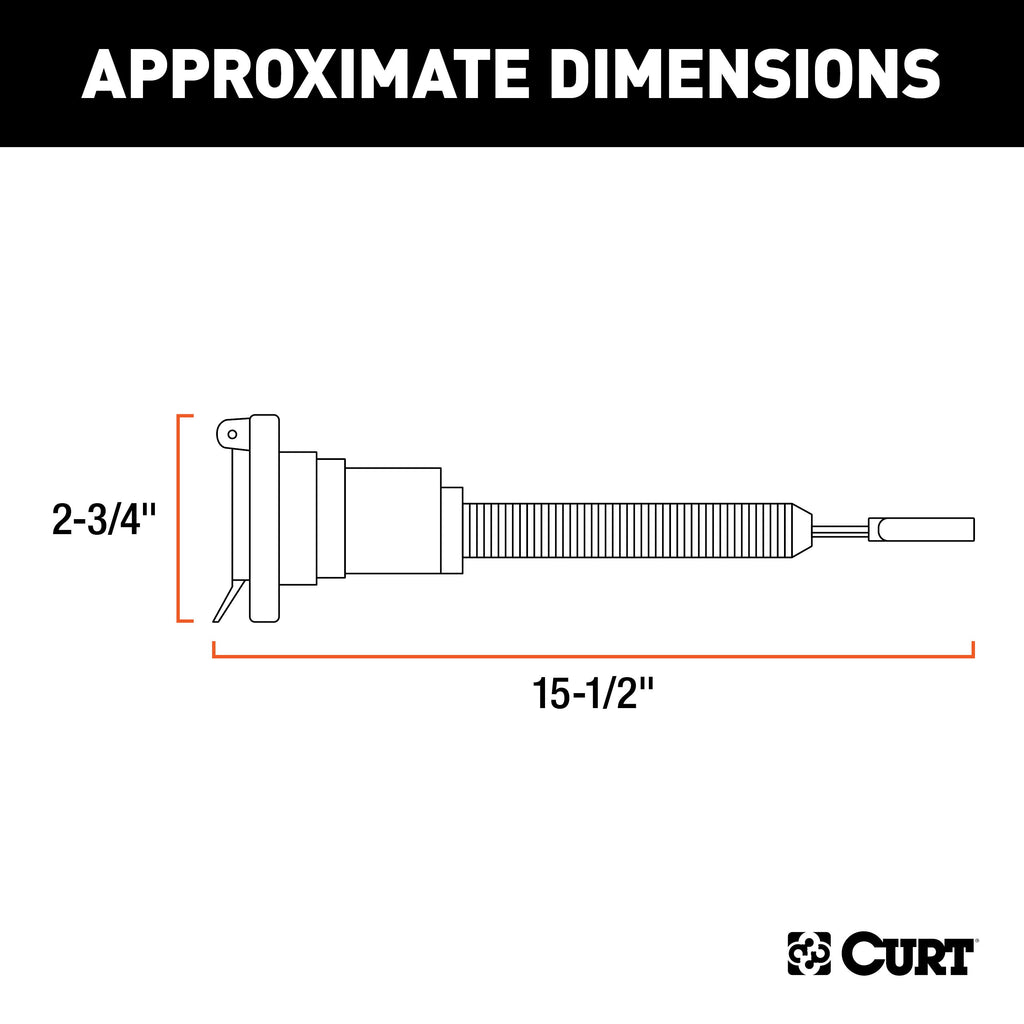 CURT 57184 Electrical Adapter (4-Way Flat Vehicle to 7-Way RV Blade Trailer)