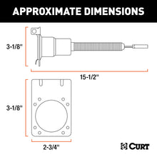 Load image into Gallery viewer, CURT 57185 Electrical Adapter with Bracket (4-Way Flat Vehicle to 7-Way RV Blade Trailer)