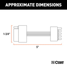 Load image into Gallery viewer, CURT 57187 4-Way to 5-Way Flat Adapter for Boat Trailer Surge Brakes