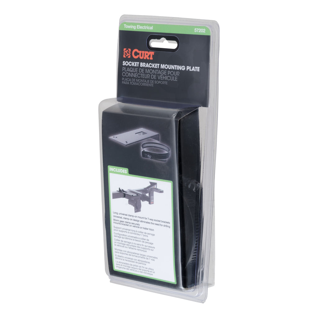 CURT 57202 Connector Bracket Mount for 7-Way Bracket (Packaged)
