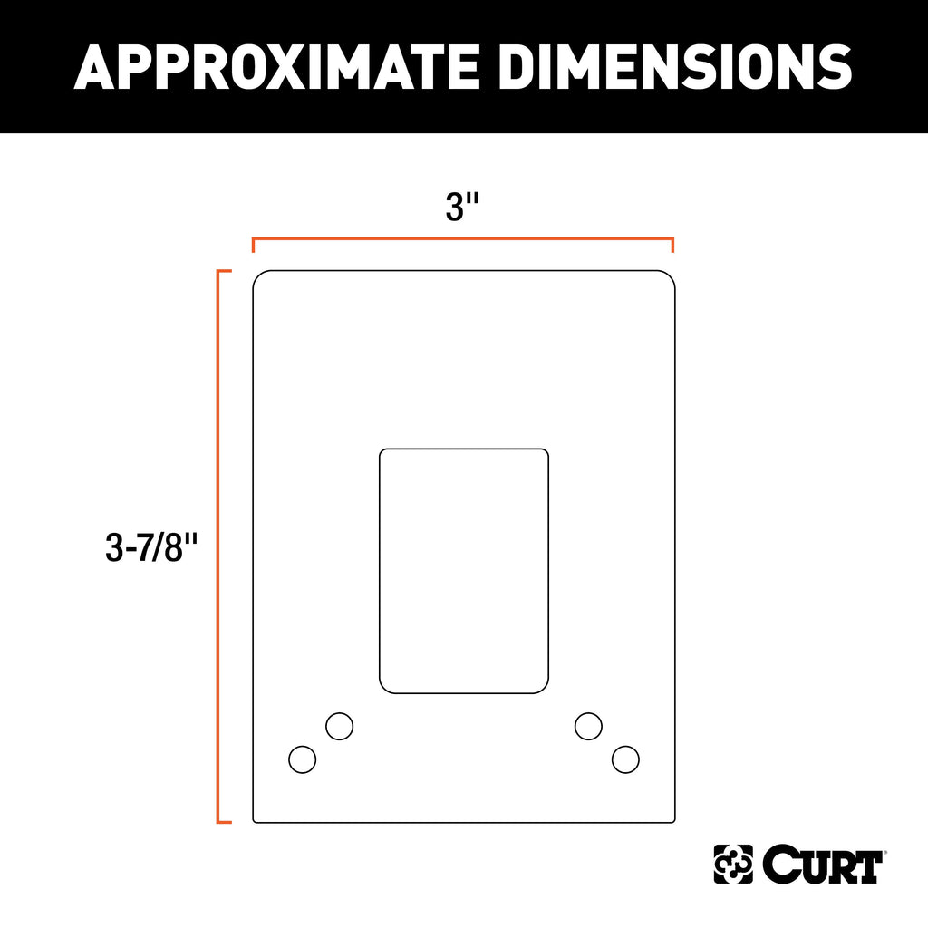 CURT 57203 Connector Bracket Mounts for 4, 5, 6, and 7-Way Brackets (12-Pack)