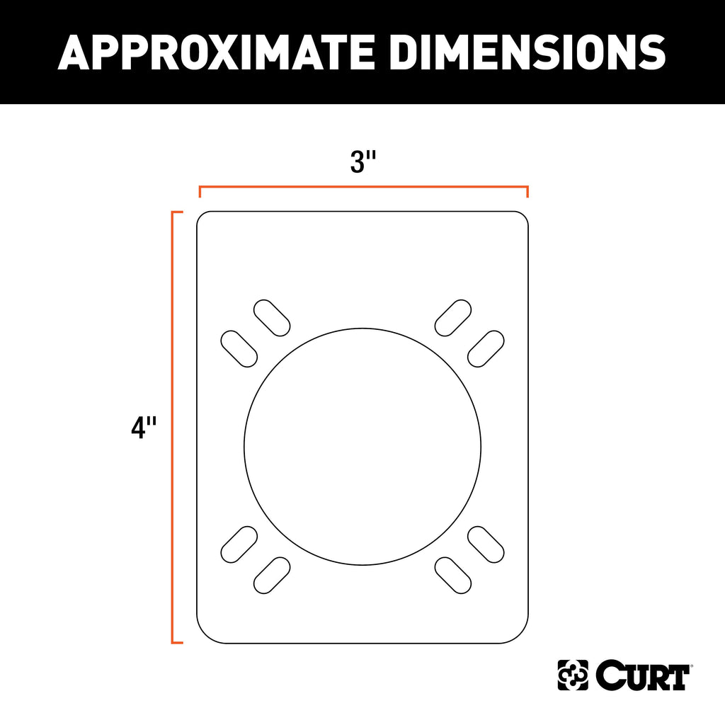 CURT 57206 Connector Mounting Bracket for 7-Way RV Blade (Packaged)