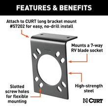 Load image into Gallery viewer, CURT 57206 Connector Mounting Bracket for 7-Way RV Blade (Packaged)