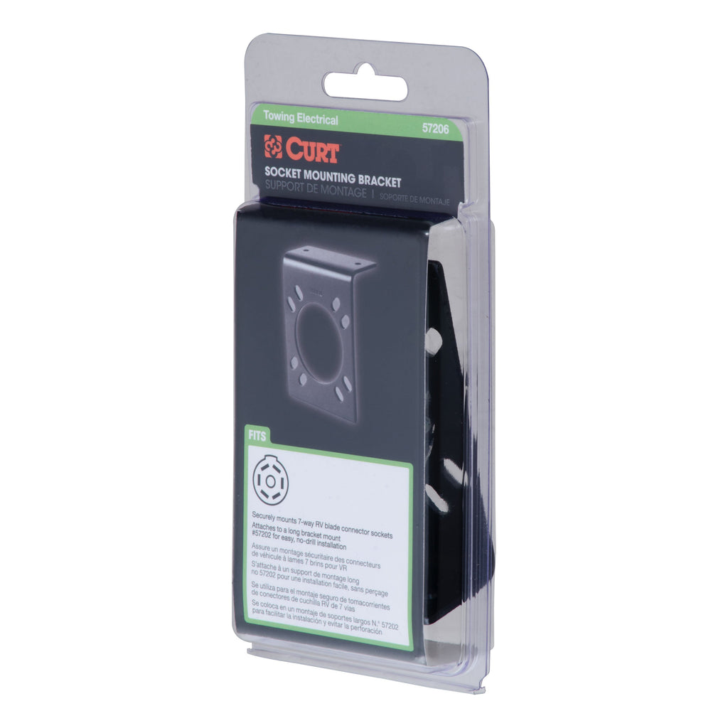 CURT 57206 Connector Mounting Bracket for 7-Way RV Blade (Packaged)