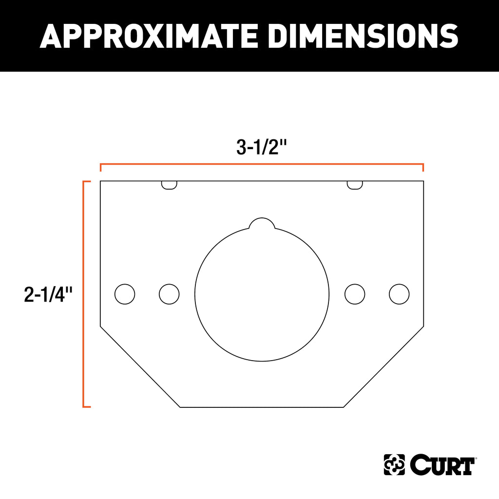 CURT 57207 Connector Mounting Brackets for 4-Way & 6-Way Round (12-Pack)