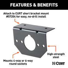 Load image into Gallery viewer, CURT 57208 Connector Mounting Bracket for 4-Way &amp; 6-Way Round (Packaged)