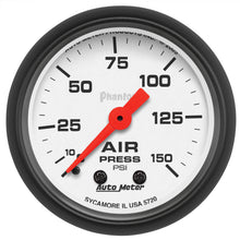 Load image into Gallery viewer, AutoMeter 5720 GAUGE, AIR PRESS, 2 1/16", 150PSI, MECHANICAL, PHANTOM
