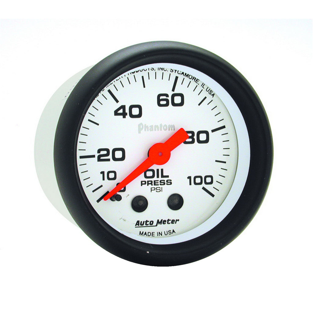 AutoMeter 5721 GAUGE, OIL PRESSURE, 2 1/16", 100PSI, MECHANICAL, PHANTOM
