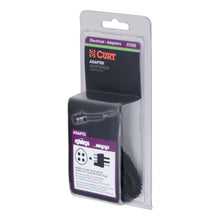 Load image into Gallery viewer, CURT 57225 Electrical Adapter (4-Way Round Vehicle to 4-Way Flat Trailer, Packaged)