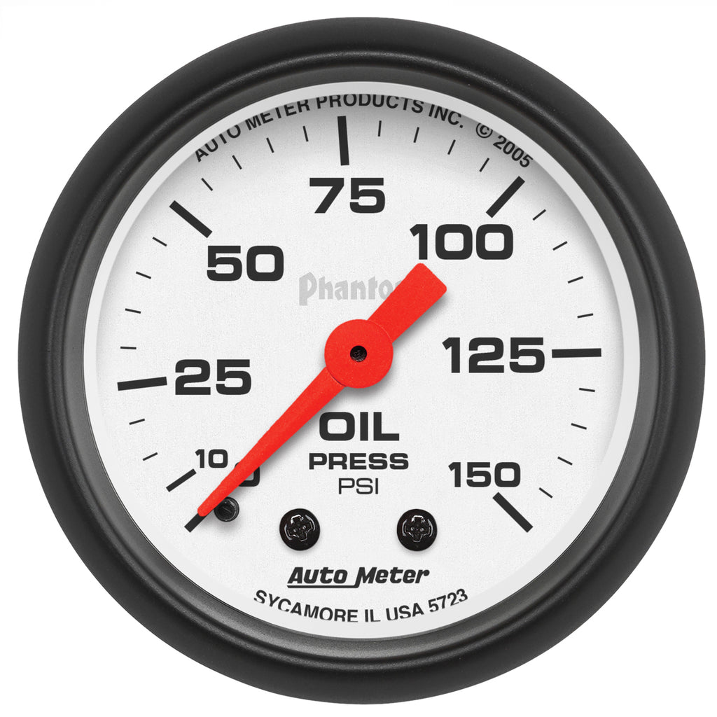 AutoMeter 5723 GAUGE, OIL PRESSURE, 2 1/16", 150PSI, MECHANICAL, PHANTOM