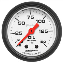 Load image into Gallery viewer, AutoMeter 5723 GAUGE, OIL PRESSURE, 2 1/16", 150PSI, MECHANICAL, PHANTOM