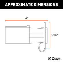 Load image into Gallery viewer, CURT 57245 Electrical Adapter with Tester (7-Way RV Blade Vehicle to 4-Way Flat Trailer)