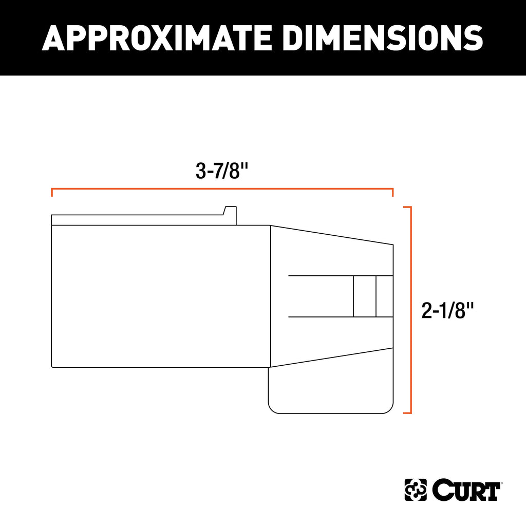 CURT 57250 Electrical Adapter (7-Way RV Blade Vehicle to 5-Way Flat Trailer)