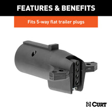 Load image into Gallery viewer, CURT 57251 Electrical Adapter (7-Way RV Blade Vehicle to 5-Way Flat Trailer, Packaged)