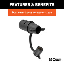Load image into Gallery viewer, CURT 57255 Adapter with Tester (7-Way RV Blade to 6-Round Trailer, Center Pin Auxiliary)