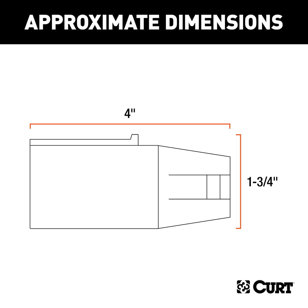 CURT 57261 Adapter (7-Way RV Blade to 6-Way Round Trailer, Center Pin Auxiliary, Packaged)