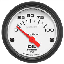 Load image into Gallery viewer, AutoMeter 5727 GAUGE, OIL PRESSURE, 2 1/16", 100PSI, ELECTRIC, PHANTOM
