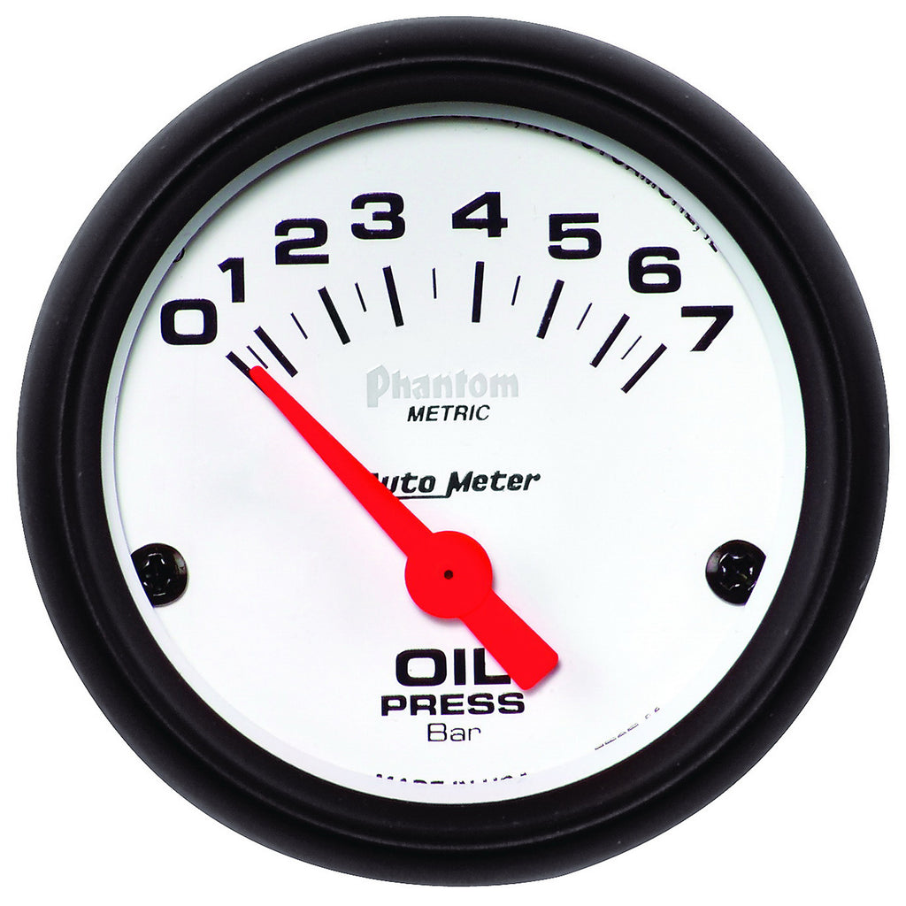 AutoMeter 5727-M GAUGE, OIL PRESSURE, 2 1/16", 7BAR, ELECTRIC, PHANTOM