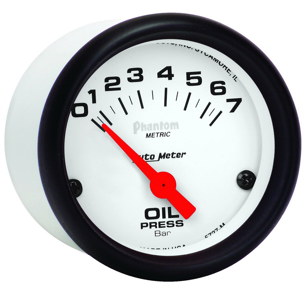 AutoMeter 5727-M GAUGE, OIL PRESSURE, 2 1/16", 7BAR, ELECTRIC, PHANTOM