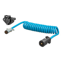 Load image into Gallery viewer, CURT 57283 8' Dinghy Towing Adapter &amp; Socket (7-Way RV Blade to 6-Way Round Vehicle)