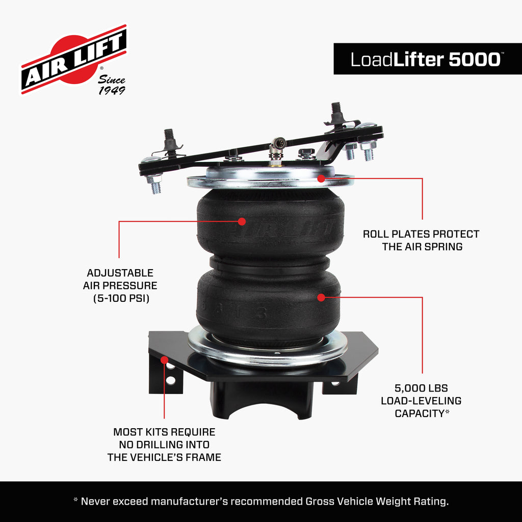 Air Lift 57286 LoadLifter 5000 Leaf Spring Leveling Kit for Select Chevrolet Silverado 3500, GMC Sierra