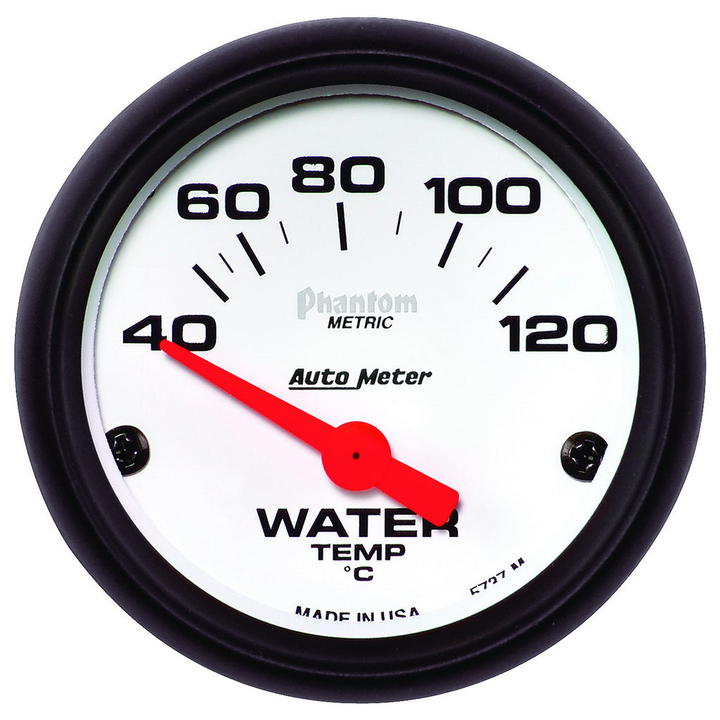 AutoMeter 5737-M GAUGE, WATER TEMP, 2 1/16", 40-120?C, ELECTRIC, PHANTOM