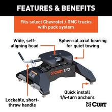 Load image into Gallery viewer, CURT 16067 Q24 5th Wheel Hitch; Select Silverado; Sierra 2500; 3500 HD; 8ft. Bed Puck Syste - Truck Part Superstore