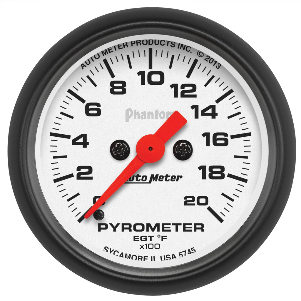 AutoMeter 5745 GAUGE, PYROMETER (EGT), 2 1/16", 2000?F, DIGITAL STEPPER MOTOR, PHANTOM