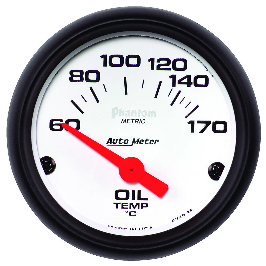 AutoMeter 5748-M GAUGE, OIL TEMP, 2 1/16", 60-170?F, ELECTRIC, PHANTOM