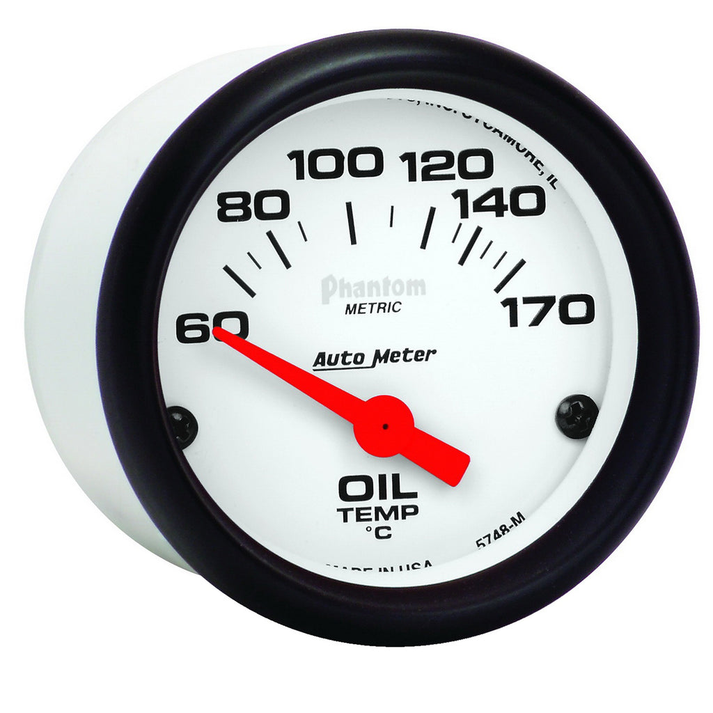 AutoMeter 5748-M GAUGE, OIL TEMP, 2 1/16", 60-170?F, ELECTRIC, PHANTOM