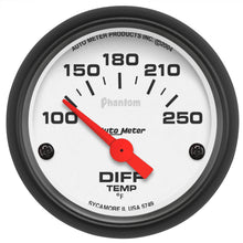 Load image into Gallery viewer, AutoMeter 5749 GAUGE, DIFFERENTIAL TEMP, 2 1/16", 100-250?F, ELECTRIC, PHANTOM