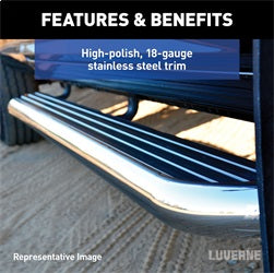 Luverne 575100-570747 LUVERNE 575100-570747 MegaStep 100; 36-Inch Premium Non-Skid Aluminum Running Bo for Select Dodge Sprinter 2500, Dodge Sprinter 3500, Freightliner Sprinter 2500, Freightliner Sprinter 3500, Mercedes-Benz Sprinter 2500, Mercedes-Benz
