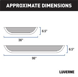Luverne 575100-571477 LUVERNE 575100-571477 MegaStep 100; 36-Inch Premium Non-Skid Aluminum Running Bo for Select Ram ProMaster 1500, Ram ProMaster 2500, Ram ProMaster