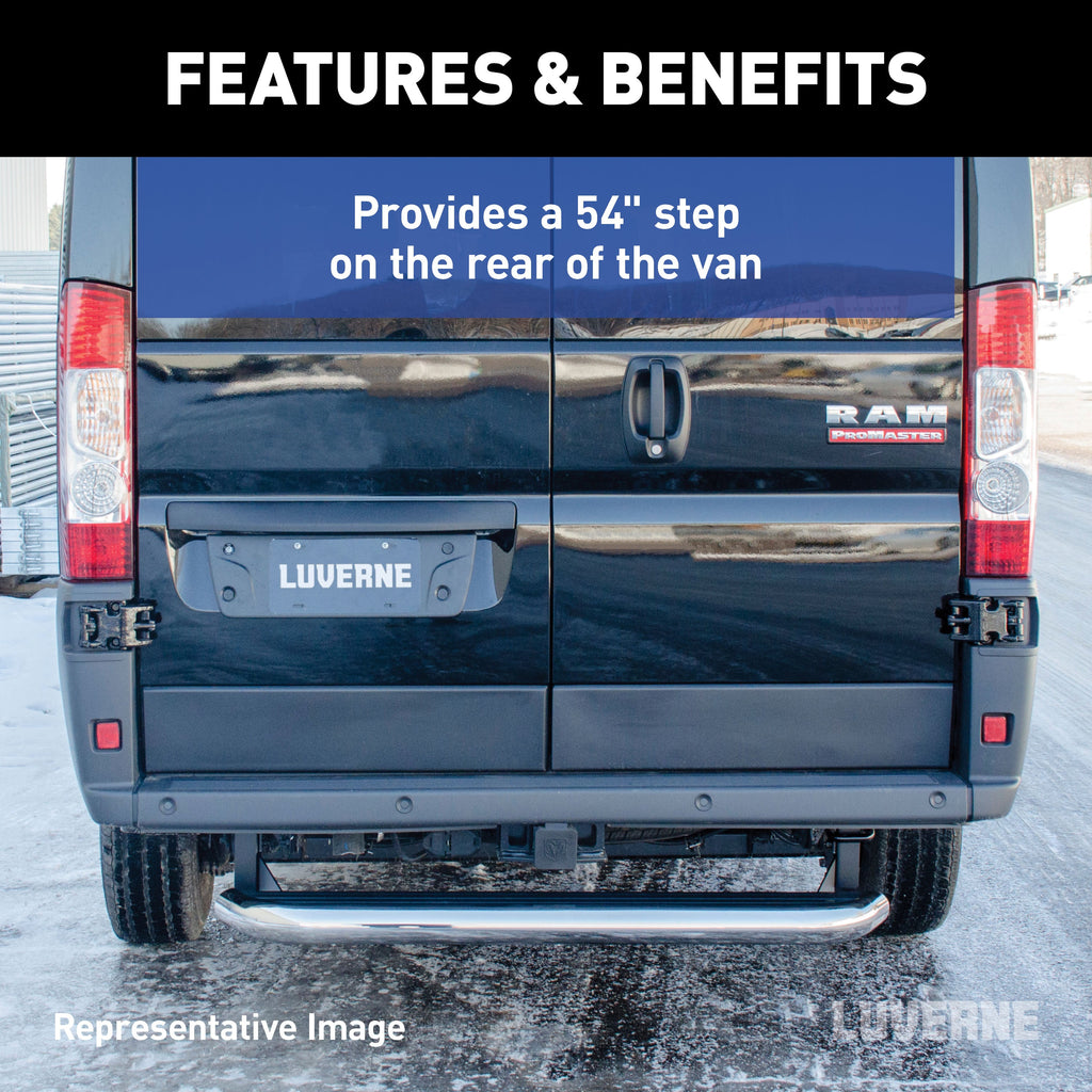 Luverne 575254-570749 MegaStep 6-1/2in. x 54in. Aluminum Cargo Van Rear Step; Select Sprinter 2500; 35 - Truck Part Superstore