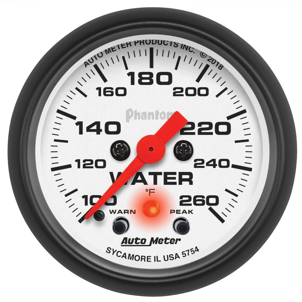 AutoMeter 5754 GAUGE, WATER TEMP, 2 1/16", 260?F, DIGITAL STEPPER MOTOR W/PK & WRN, PHANTOM