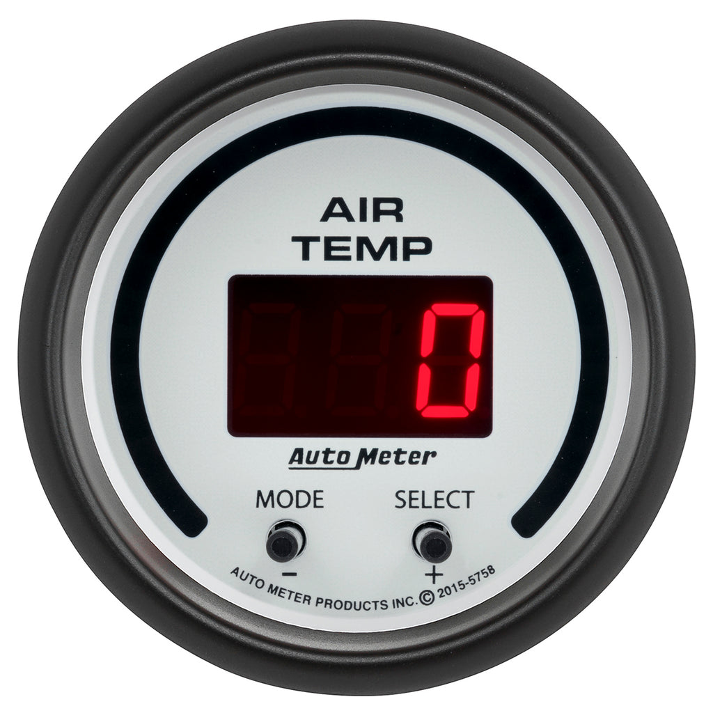 AutoMeter 5758 GAUGE, AIR TEMP, DUAL, 2 1/16", 0-300?F, DIGITAL, PHANTOM