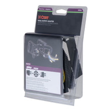 Load image into Gallery viewer, CURT 57604 Dual-Output Electrical Adapter (Adds 6-Way Round to 4-Way Flat)