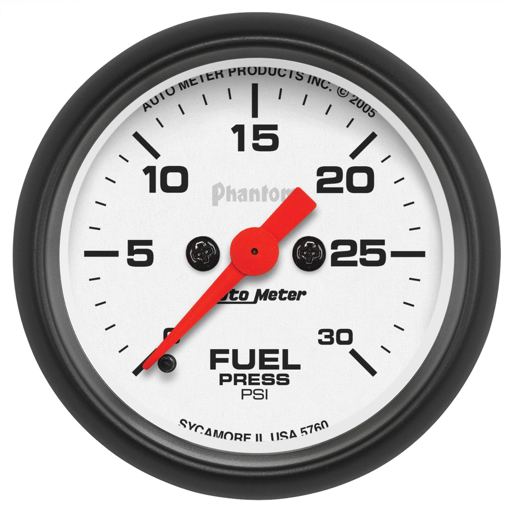 AutoMeter 5760 GAUGE, FUEL PRESSURE, 2 1/16", 30PSI, DIGITAL STEPPER MOTOR, PHANTOM