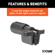Load image into Gallery viewer, CURT 57621 Electrical Adapter (6-Way Round Vehicle to 4-Way Flat Trailer)