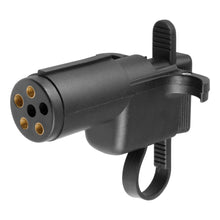 Load image into Gallery viewer, CURT 57627 Electrical Adapter with Tester (6-Way Round Vehicle to 4-Way Flat Trailer)