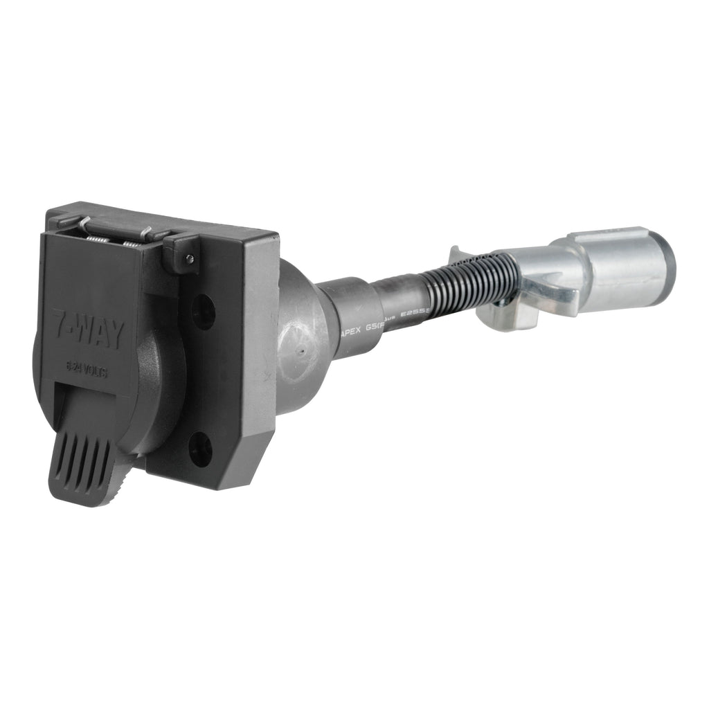 CURT 57667 Electrical Adapter (6-Way Round Vehicle to 7-Way RV Blade Trailer)