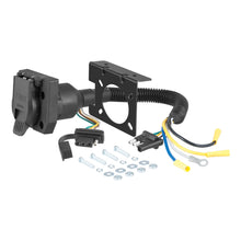 Load image into Gallery viewer, CURT 57672 Dual-Output Electrical Adapter (Adds 7-Way RV Blade to 4-Way Flat)