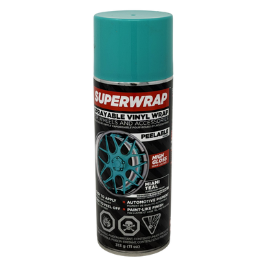 Super Wrap SWGS12-CA Sprayable Vinyl Wrap, Gloss Miami Teal - 313g