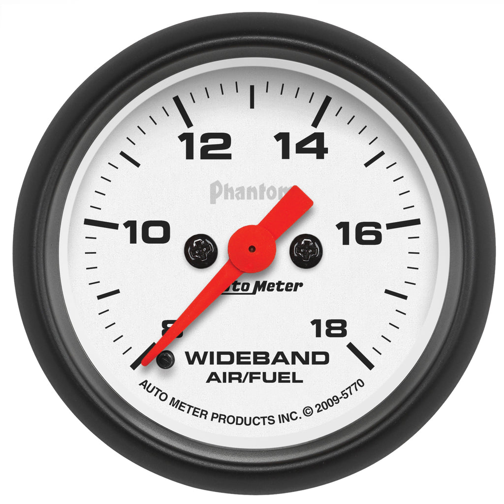 AutoMeter 5770 GAUGE, AIR/FUEL RATIO-WIDEBAND, ANALOG, 2 1/16", 8:1-18:1, STEPPER MTR, PHANTOM